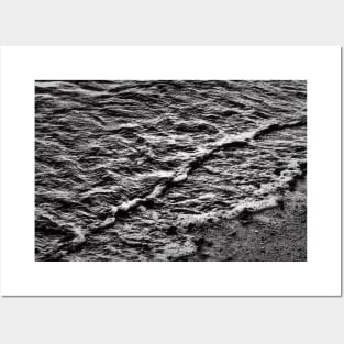 Beach Ripples Black and White Posters and Art